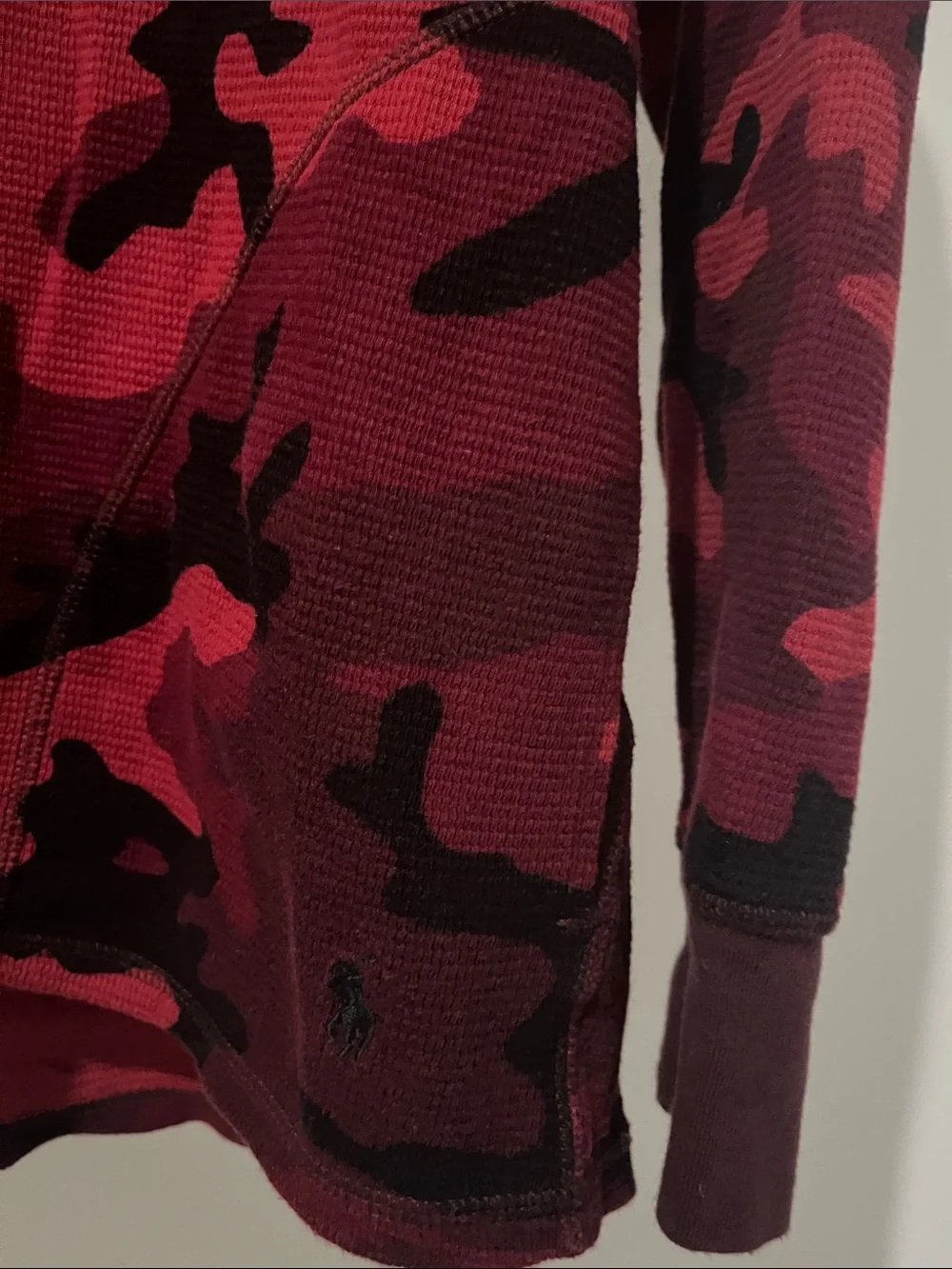 Polo by Ralph Lauren Red & Burgundy Camo Half-Zip Hoodie